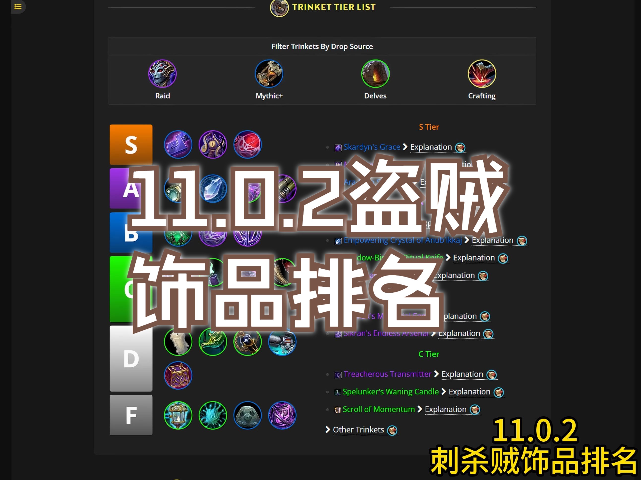 盗贼装备属性优先级盗贼装备概述-第1张图片
