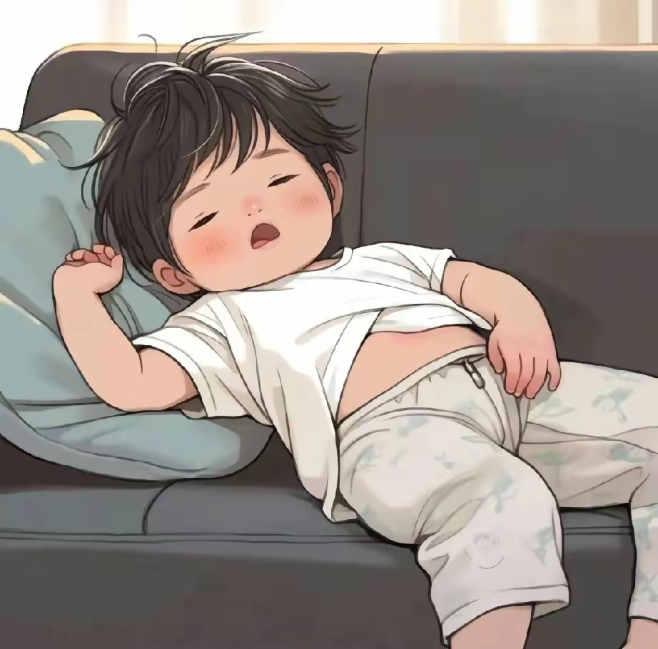 男生安慰自己的插画图片男生安慰自己的温馨画面-第1张图片