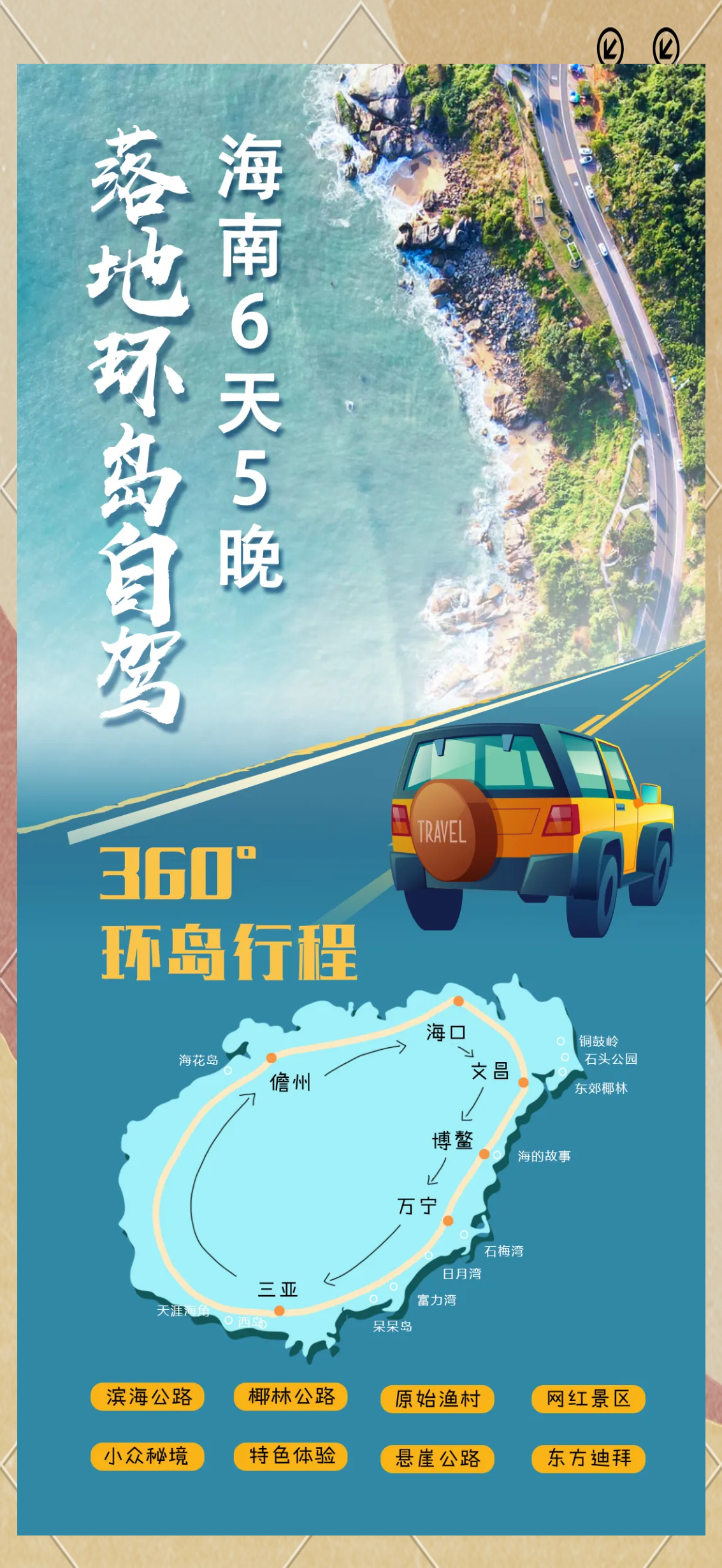 海南自驾游，3小时挪了300米，风景如画