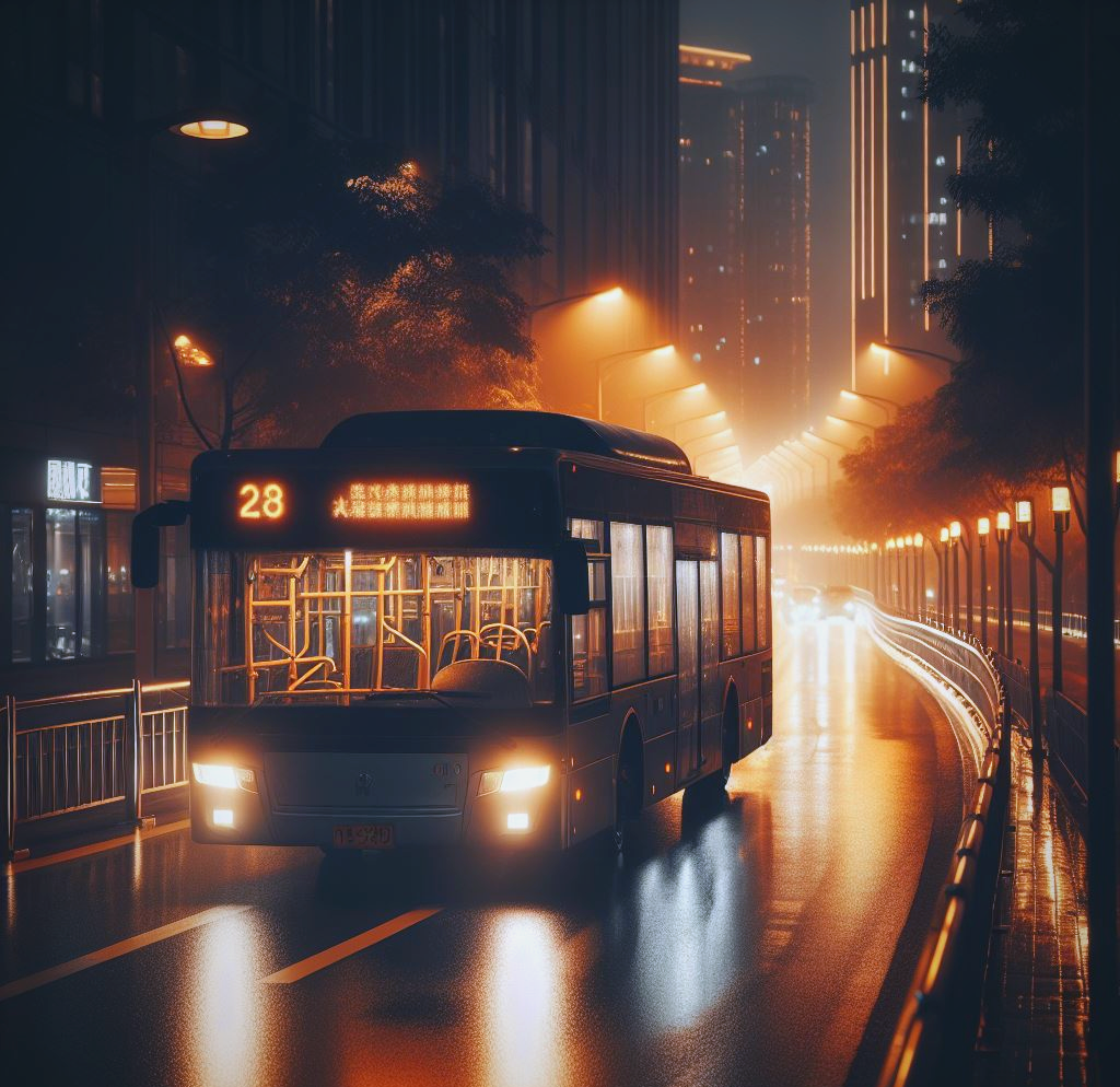深夜公交车的最后一排