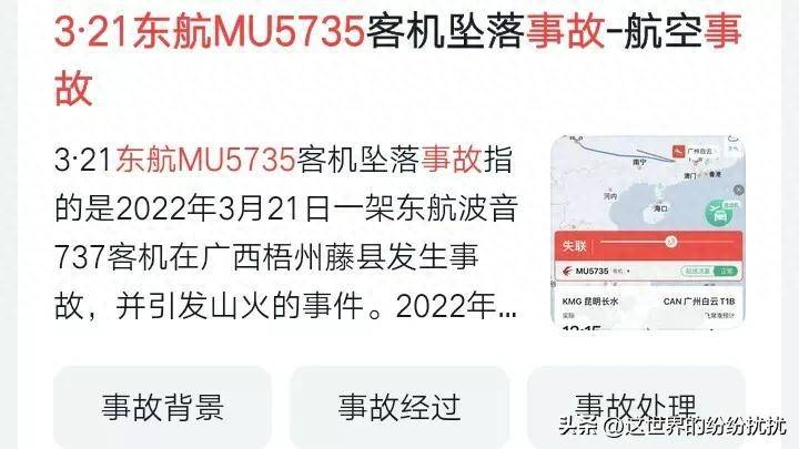 东航客机坠毁事故原因尚无清晰判断