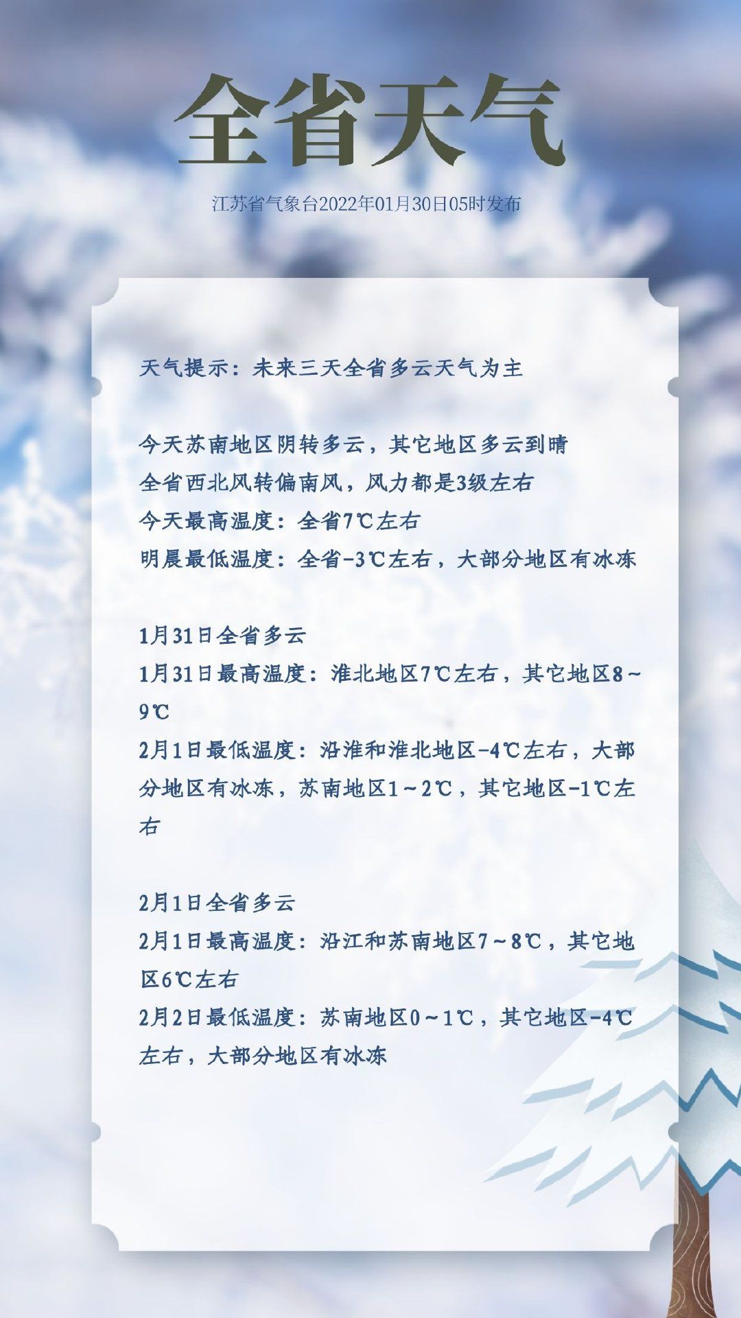 2022年春节天气预报15天查询2022年春节天气预报15天查询-第1张图片